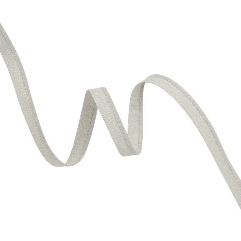Stretch Nylon Piping with Lip Made in Italy - 0.375" - Light Gray