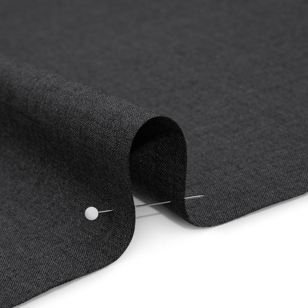 Tropical Wool Blend Suiting - Heathered Gray - Deadstock