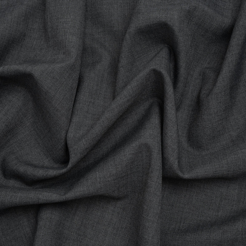 Tropical Wool Blend Suiting - Heathered Gray - Deadstock