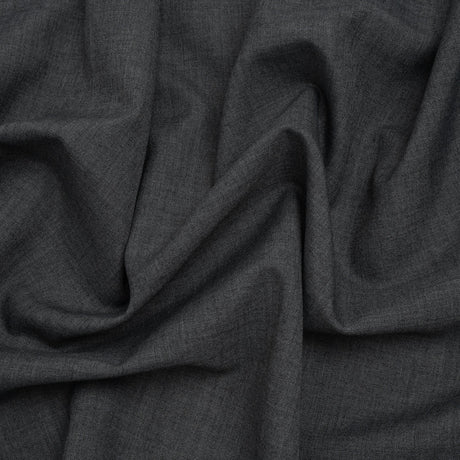 Tropical Wool Blend Suiting - Heathered Gray - Deadstock