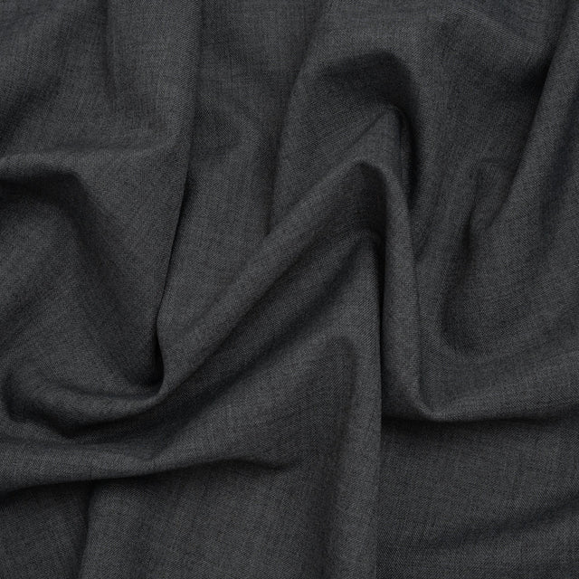 Tropical Wool Blend Suiting - Heathered Gray - Deadstock