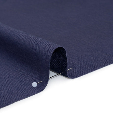 Polyester Peachskin - Denim Blue - Deadstock