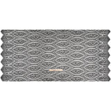 Raschel Lace with Finished Edges - Black Floral Lozenges - Deadstock