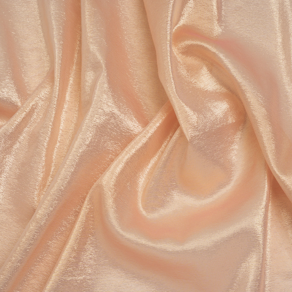 Metallic Silk Lame - Pink and Gold - Deadstock