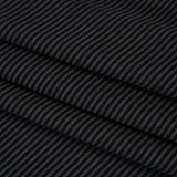 Polyester and Rayon Textured Double Knit - Black and Charcoal Ribbed Stripes - Deadstock