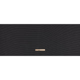 Polyester and Rayon Textured Double Knit - Black and Charcoal Ribbed Stripes - Deadstock