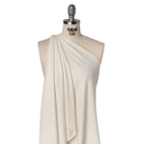 Stretch Rayon 2x2 Rib Knit - Natural - Deadstock