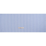 Cotton Oxford Shirting - Light Blue and White Wide Stripes - Designer Deadstock