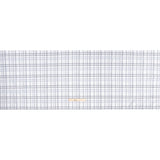 Cotton Jacquard Shirting - Charcoal, Pale Blue and White Wavy Lines Plaid - Deadstock