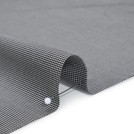 Cotton Twill Shirting - Black and White Tiny Houndstooth - Deadstock