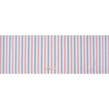Cotton Oxford Shirting - Red, Midnight Blue and White Awning Stripes - Deadstock
