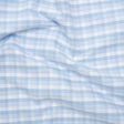 Cotton Oxford Shirting - Baby Blue and White Plaid - Deadstock
