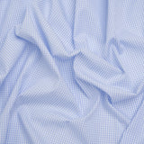Cotton Gingham Shirting - Baby Blue and White Checks - Deadstock