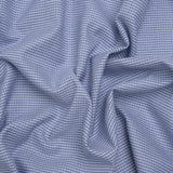 Cotton Oxford Shirting - Bright Blue and White Little Checks - Deadstock