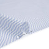 Cotton Twill Shirting - Light Blue, Cobalt and White Lined Stripes - Deadstock