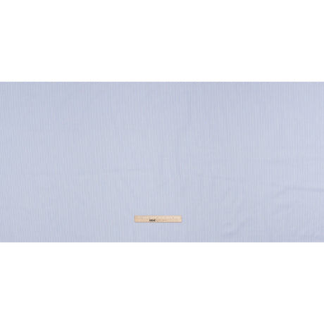 Cotton Twill Shirting - Light Blue, Cobalt and White Lined Stripes - Deadstock