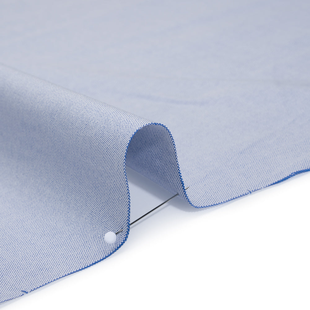 Cotton Oxford Shirting - Nautical Blue and White - Deadstock