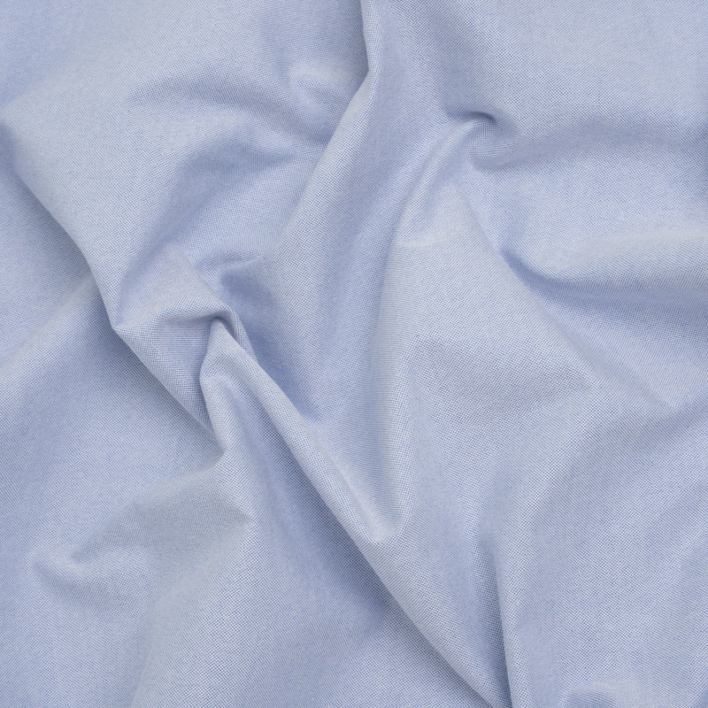 Cotton Oxford Shirting - Nautical Blue and White - Deadstock