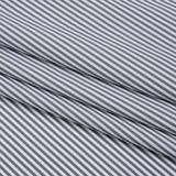 Cotton Twill Shirting - Gray and White Candy Stripes - Deadstock
