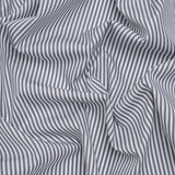 Cotton Twill Shirting - Gray and White Candy Stripes - Deadstock