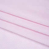 Cotton Twill Shirting - Light Pink, Pale Blue and White Shadow Pinstripes - Deadstock