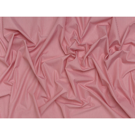 Cotton Poplin Shirting - Red and White Narrow Candy Stripes - Deadstock