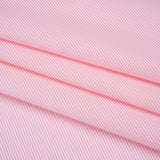 Cotton Poplin Shirting - Bubblegum Pink and White Narrow Candy Stripes - Deadstock