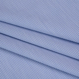 Cotton Shirting - Marine Blue and White Stripes - Deadstock