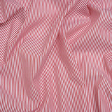 Cotton Poplin Shirting - Red and White Candy Stripes - Deadstock
