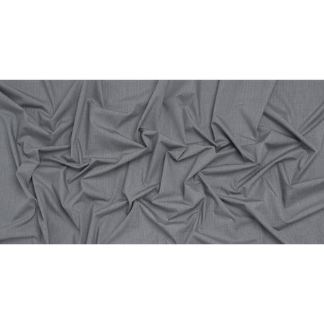 Cotton Shirting - Heathered Gray with Faint White Pinstripes - Deadstock