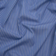 Cotton Poplin - Blue Jasper, Black and White Stripes - Deadstock