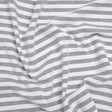Stretch Cotton French Terry - Heathered Gray and White Stripes - Deadstock