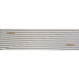 Plush Cotton Blend French Terry - Muted Blue and Off White Stripes - Deadstock