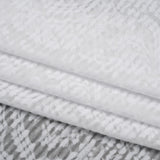 Polyester Burnout Jersey - White Floral Medallions and Stripes - Deadstock