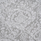 Polyester Burnout Jersey - White Floral Medallions and Stripes - Deadstock