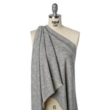 Cotton and Polyester French Terry - Heathered Gray - Deadstock