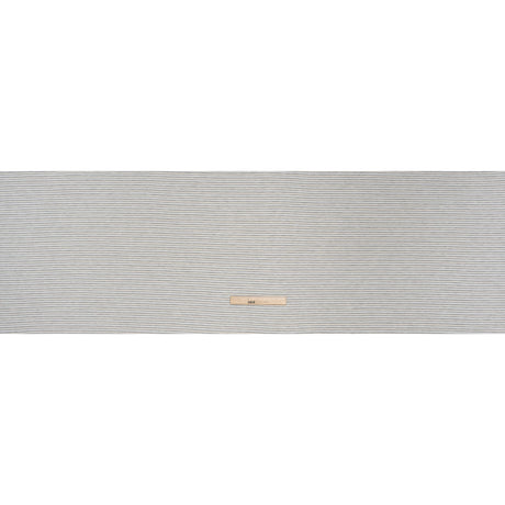 Polyester French Terry - Heathered Gray, Cream and White Stripes - Deadstock