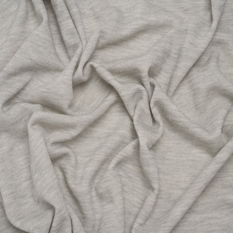 Rayon and Polyester French Terry - Heathered Gray - Deadstock