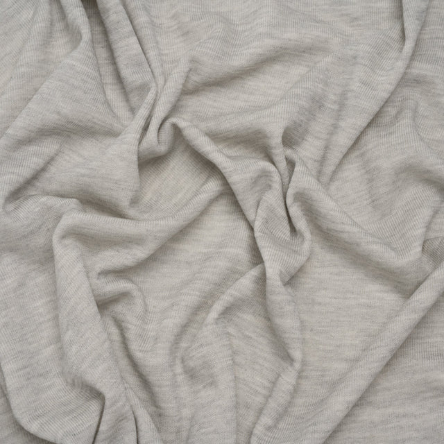Rayon and Polyester French Terry - Heathered Gray - Deadstock
