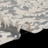 Embroidered Lace - Ivory Floral Crescents - Deadstock