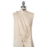 Embroidered Lace - Ivory Floral Crescents - Deadstock