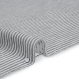 Rayon and Polyester Double Knit Jersey - Gray and White Stripes and Polka Dots - Deadstock