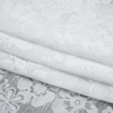 Cotton and Polyester Burnout Jersey - White Floral - Deadstock
