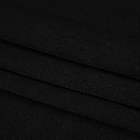 Polyester Peachskin - Black - Deadstock