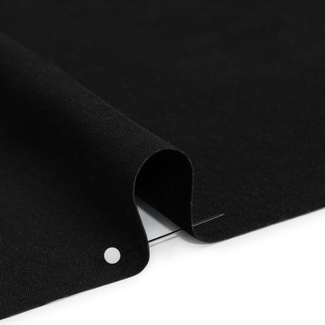 Polyester Peachskin - Black - Deadstock