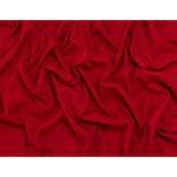 Recycled Brushed Wool Blend Twill Coating - Ruby Red - Made in Italy - Maeve Collection