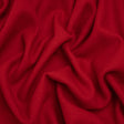 Recycled Brushed Wool Blend Twill Coating - Ruby Red - Made in Italy - Maeve Collection