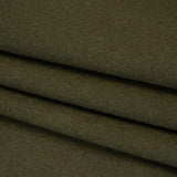 Recycled Brushed Wool Blend Twill Coating - Army Green - Made in Italy - Maeve Collection