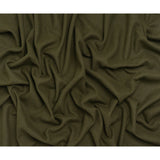 Recycled Brushed Wool Blend Twill Coating - Army Green - Made in Italy - Maeve Collection