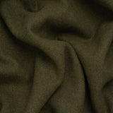 Recycled Brushed Wool Blend Twill Coating - Army Green - Made in Italy - Maeve Collection